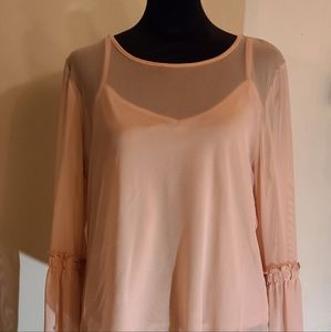 NWT Bongo blouse rose smoke size XL